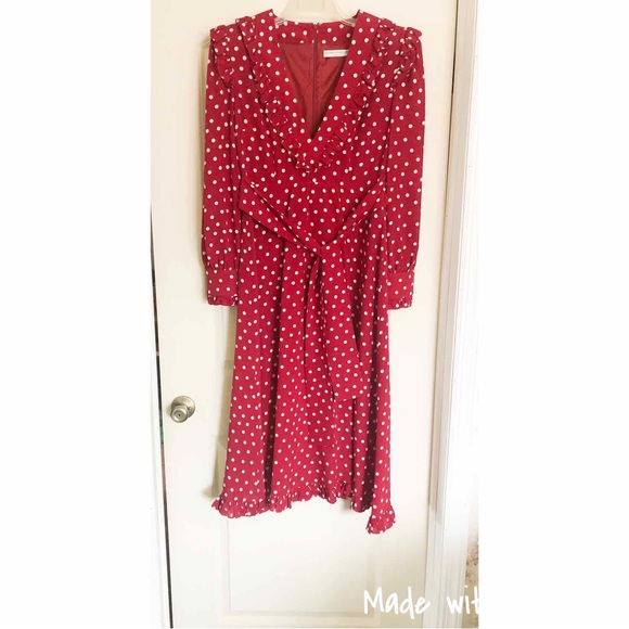 Alessandra Rich Rosette gathered polka-dot silk-crepe dress - Picture 8 of 16